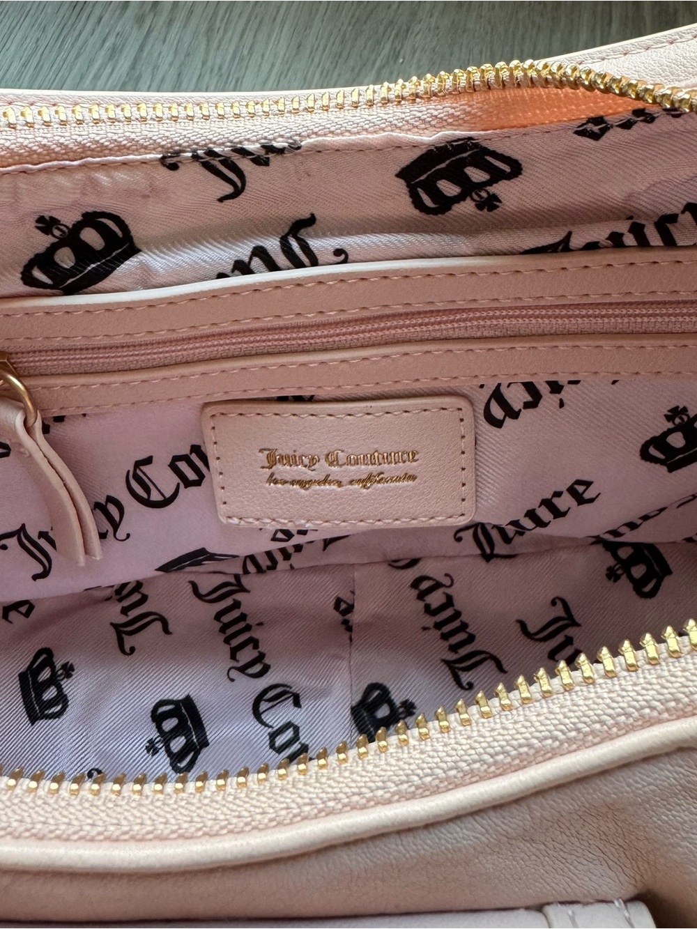 Pink Leather Juicy Couture Hobo Bag with Gold Hardware - Picture 2 of 3